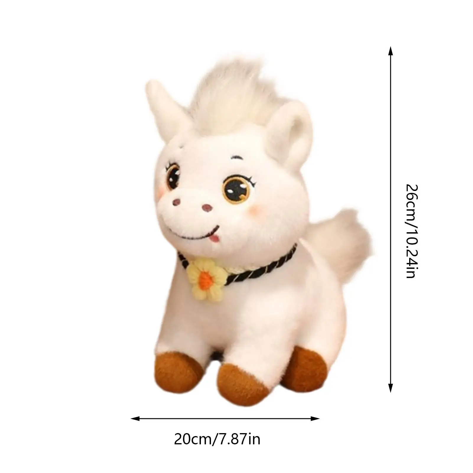 말 인형 큰 눈 귀여운 장식품 봉제 말 교실용 부활절 할로윈 크리스마스 생일 장식 침실 유아방 놀이방