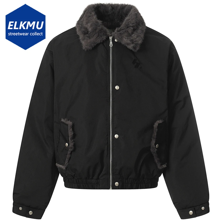 

Зимние куртки мужские парки с меховым воротником пальто уличная одежда Harajuku хип-хоп стеганые куртки утепленные теплые куртки верхняя одежда