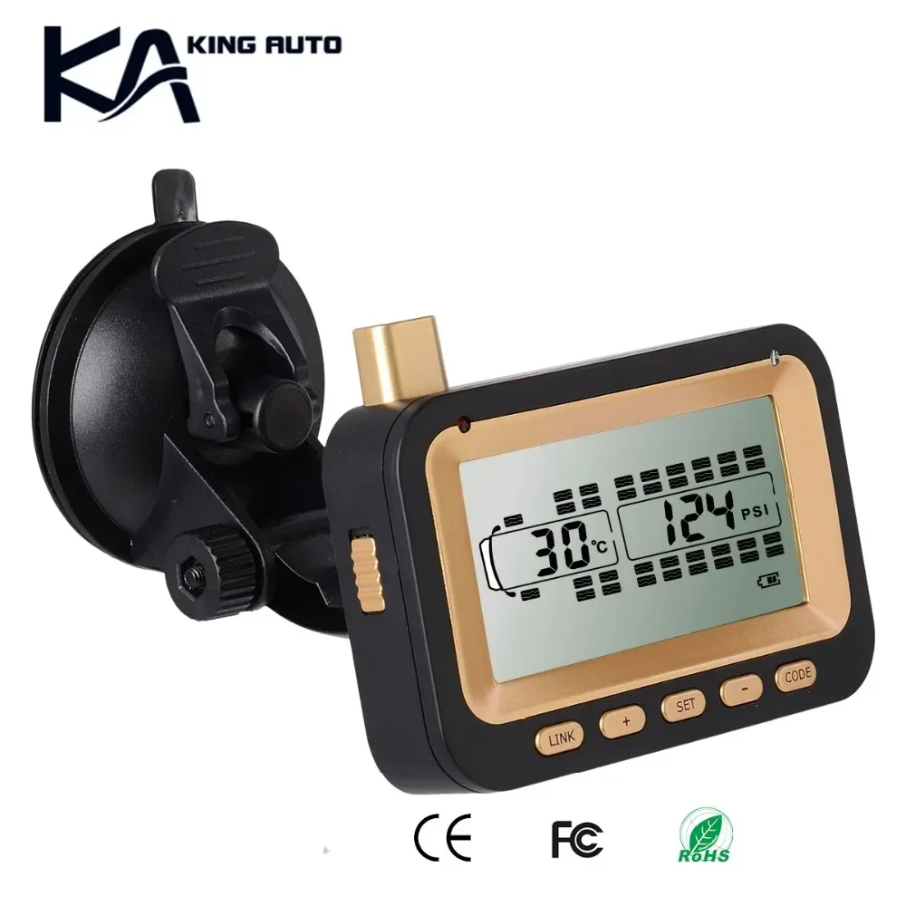 pre-programmed sensors FCC certification all time display RV tire pressure and tire temperature monitoring system
