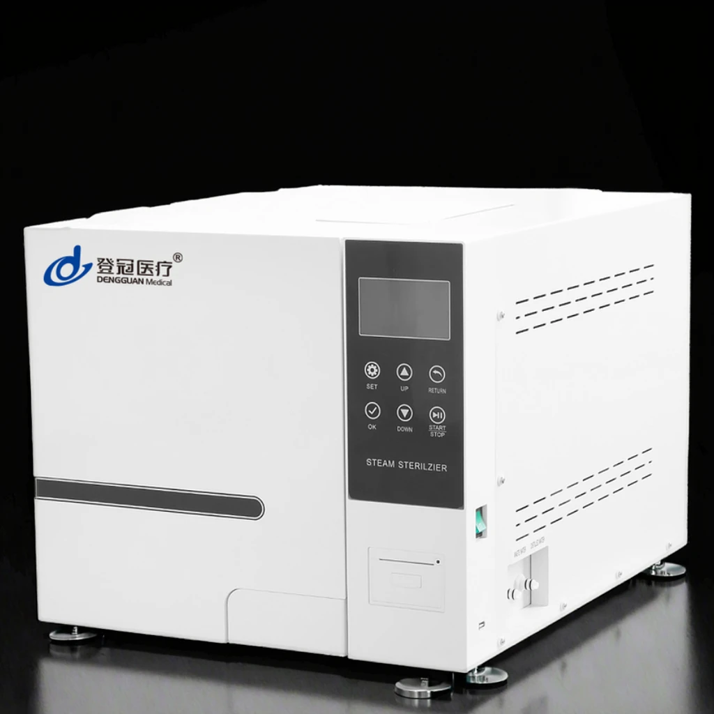23L Autoclave Steam Sterilizer with Standard Test Interface Essential Accessories for Class B Steam Sterilization Bags