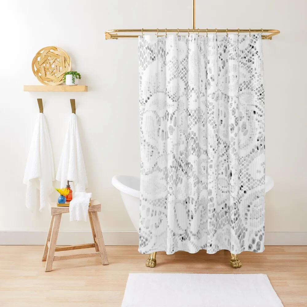

Lace Pattern Shower Curtain Shower Waterproof Washable Waterproof Fabric Shower Curtain