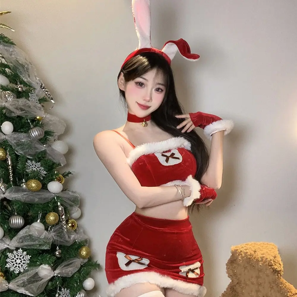 موضة جديدة فستان عيد الميلاد الأحمر المخملي زي صالح كرنفال حفلة سانتا كلوز معطف عيد الميلاد كلوز فستان للنساء مكافأة #5