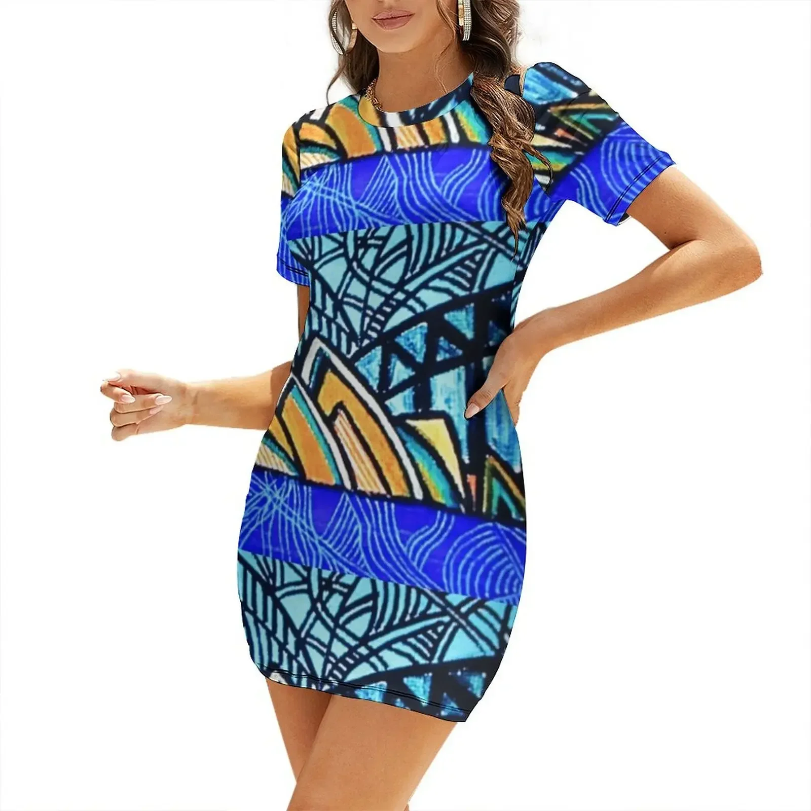 

Opera House Short-Sleeved Dress Bride dresses Dresses for wedding party african dresses for woman Female dress