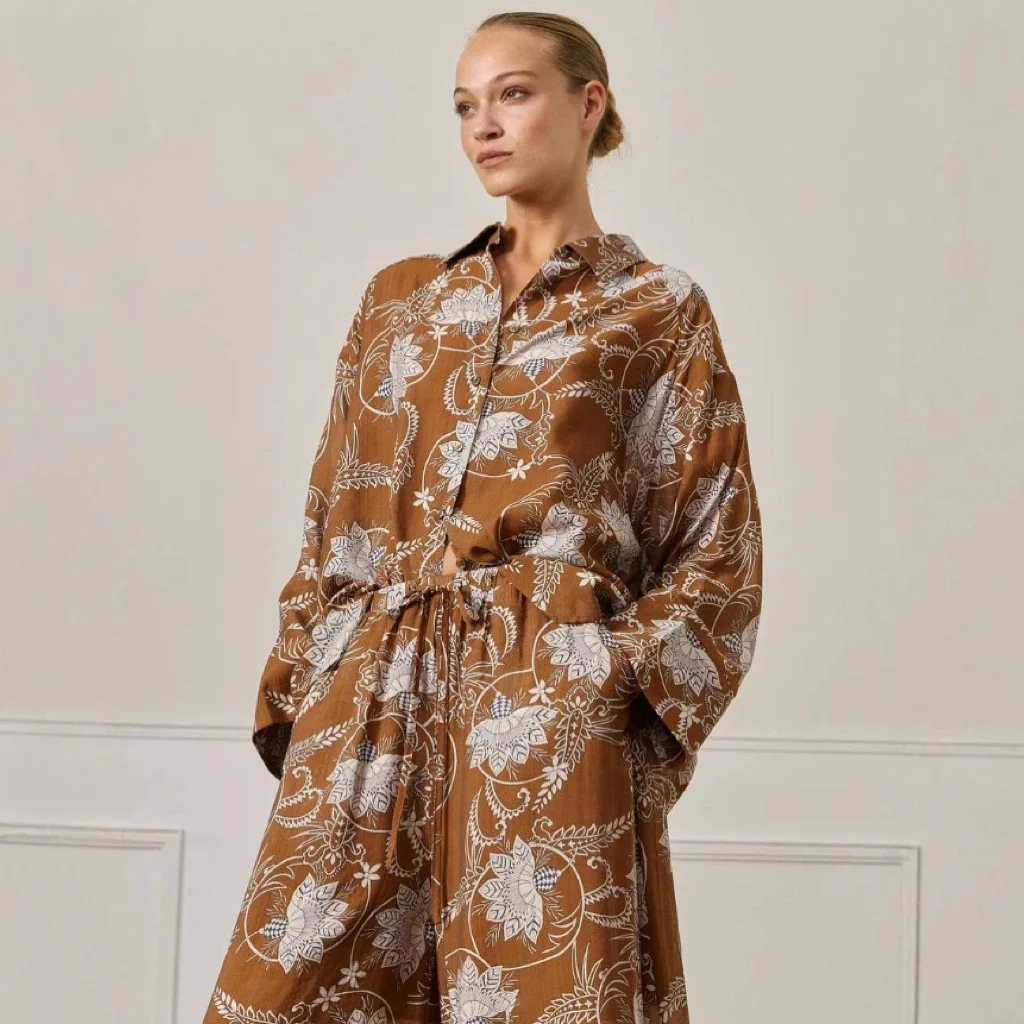 Two-piece Set 2026 Cross-border Amazon Independent Station Europe, America, Autumn And Winter New Fashion Retro French Shirt