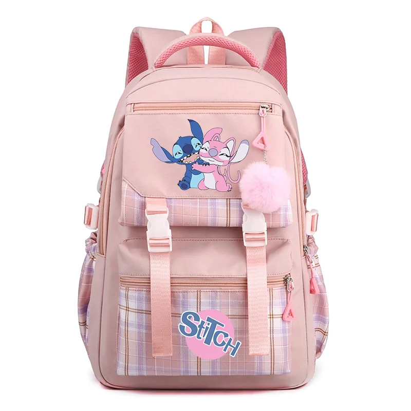 

MINISO Lilo Stitch Fashion Women's Bag Backpack Student Teenager Schoolbag Boys Girls Knapsack Travel Rucksack