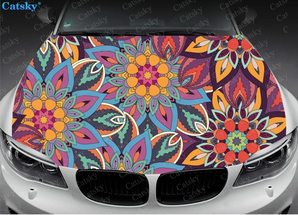 

Ethnic Style Printstyle Car Floor Mats,Car hood wrap lion decal,bonnet vinyl sticker,full color graphic decal,Custom Fit Any Car