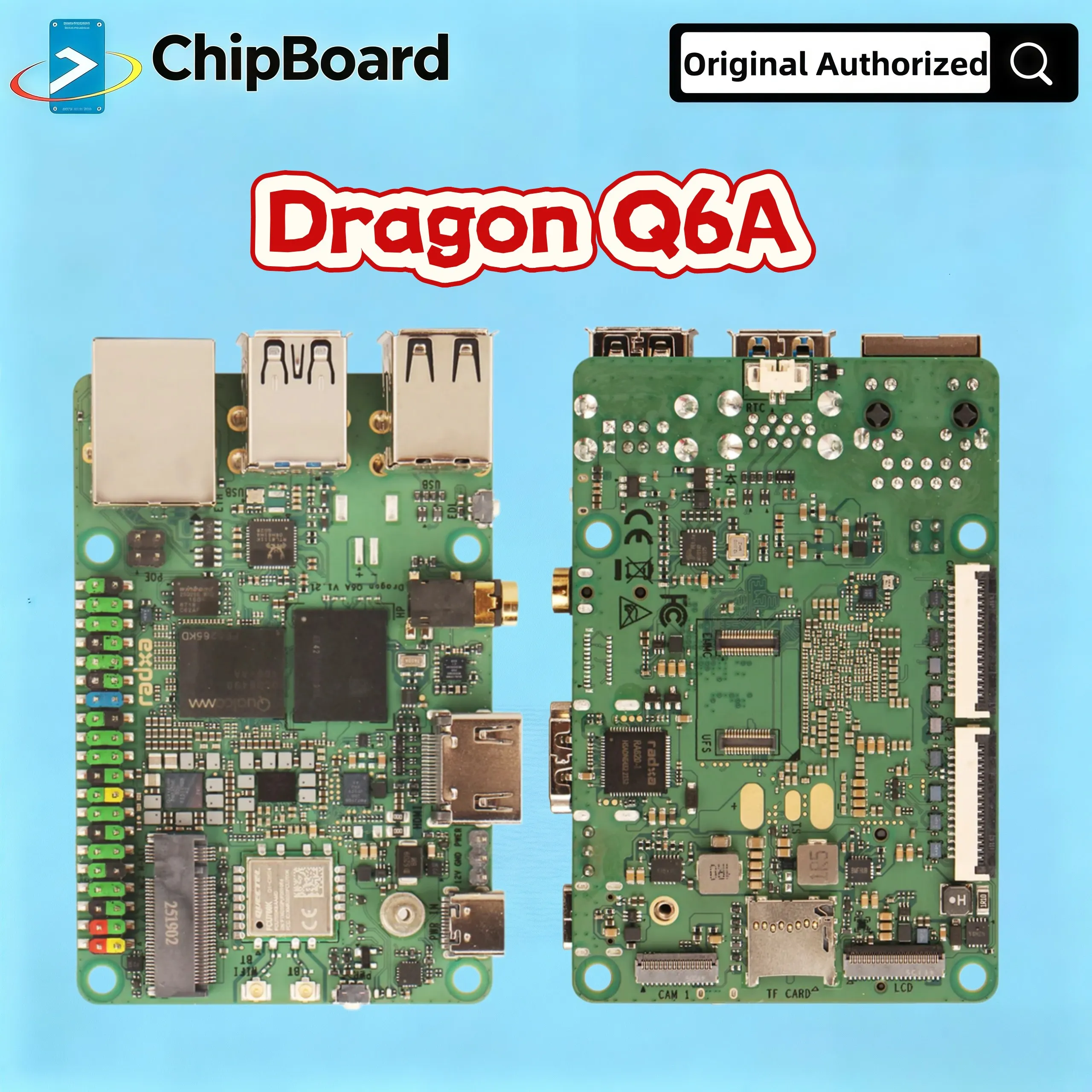 

Radxa Dragon Q6A QCS6490 Edge AI Solution, 12 TOPS AI Performance, Octa-Core CPU & LPDDR5 for Industrial & Embedded Applications