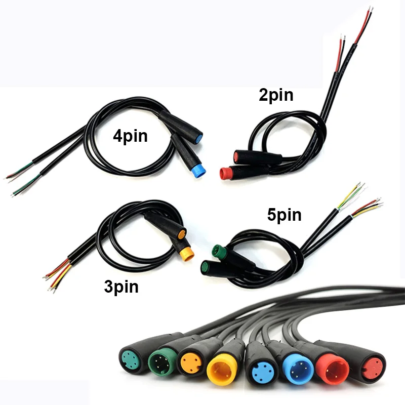 1pair 2/3/4/5/6 Pin Electric Bicycle Extension Cable male female Plug Connector Wiring 20CM Line For Ebike Signal Connecting J17