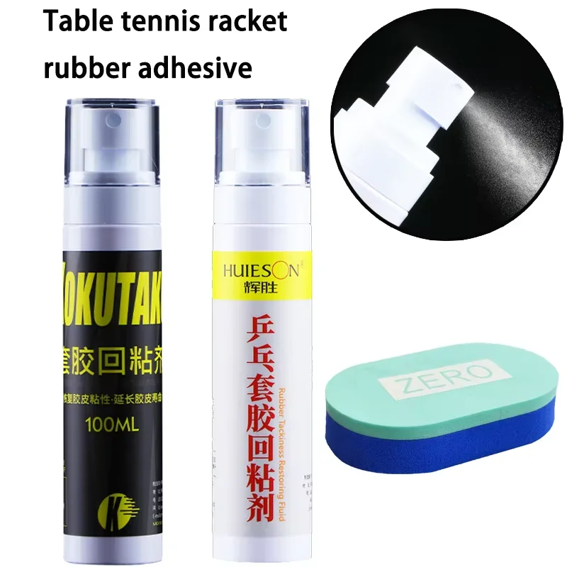 

Table Tennis Rubber Tackifier 100ML Ping Pong Rubber Re-Sticker Adhesive Extend Lifespan Restore Surface Oxidation for Racket