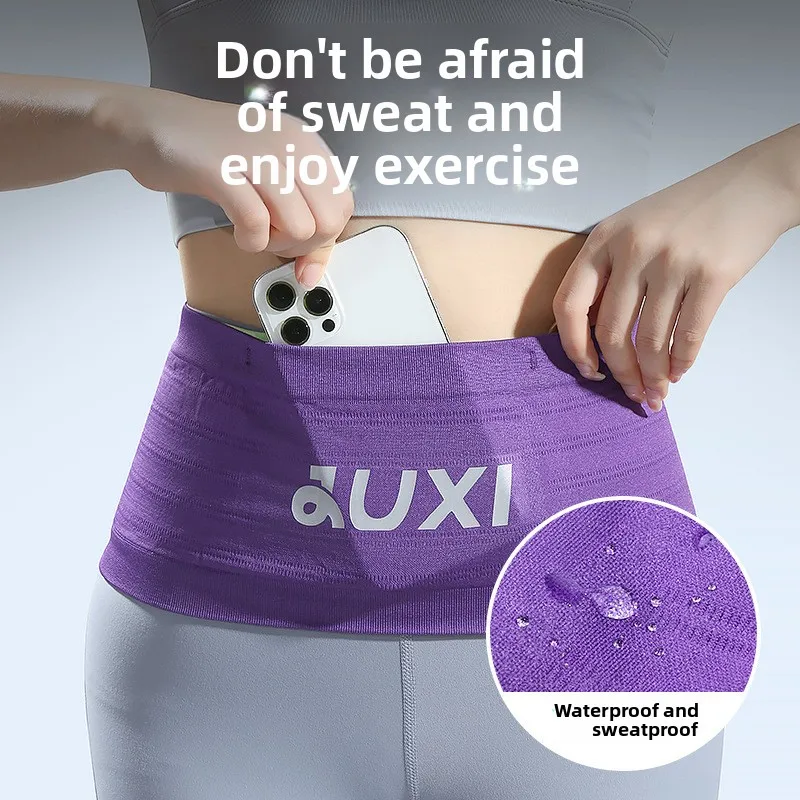 حقيبة خصر رياضية خارجية مقاومة للماء، حقيبة خصر للجري ليلاً وركوب الدراجات، عاكسة للياقة البدنية، سعة كبيرة