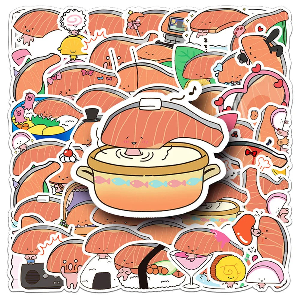 

10/30/50pcs Kawaii Anime Kirimichan Stickers Love! Salmon! Cartoon Decals DIY Phone Case Diary Laptop Cute Sanrio Sticker Packs