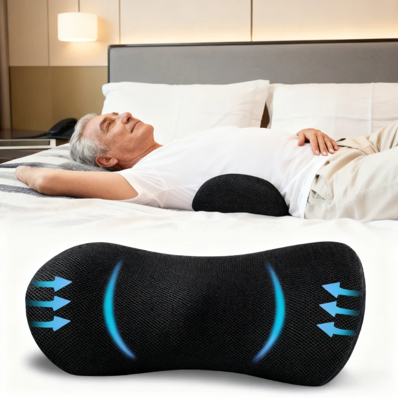 

1 шт. Подушка для поясничной поддержки. Поясная подушка из пены с эффектом памяти для максимального комфорта, машинная стирка, полиэстеровый чехол.