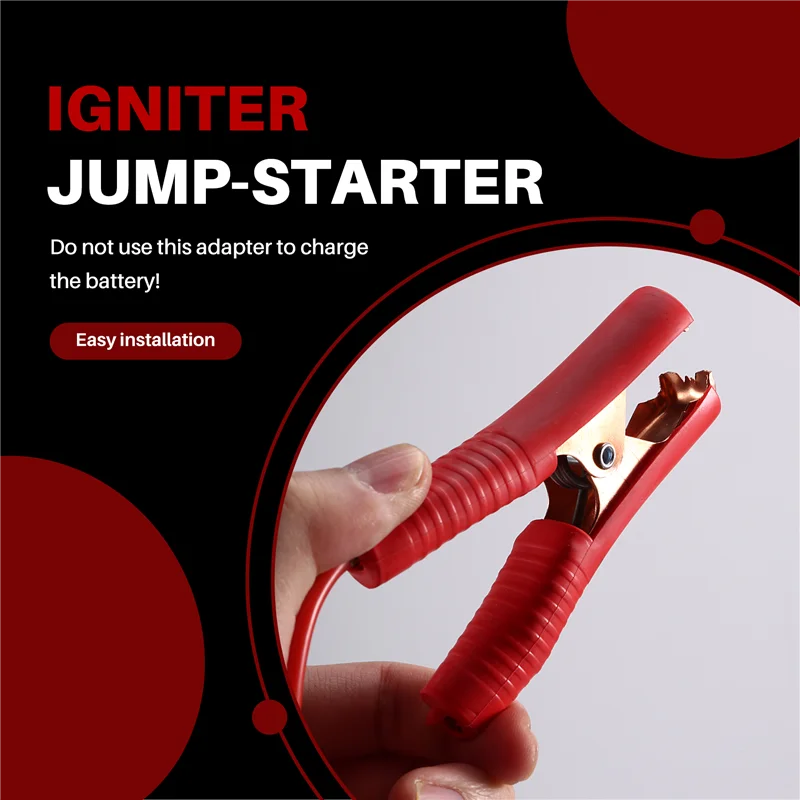ABRB-DIY Power de emergência automotivo 18V Bateria Jump-Starter para adaptador de cabo de reforço