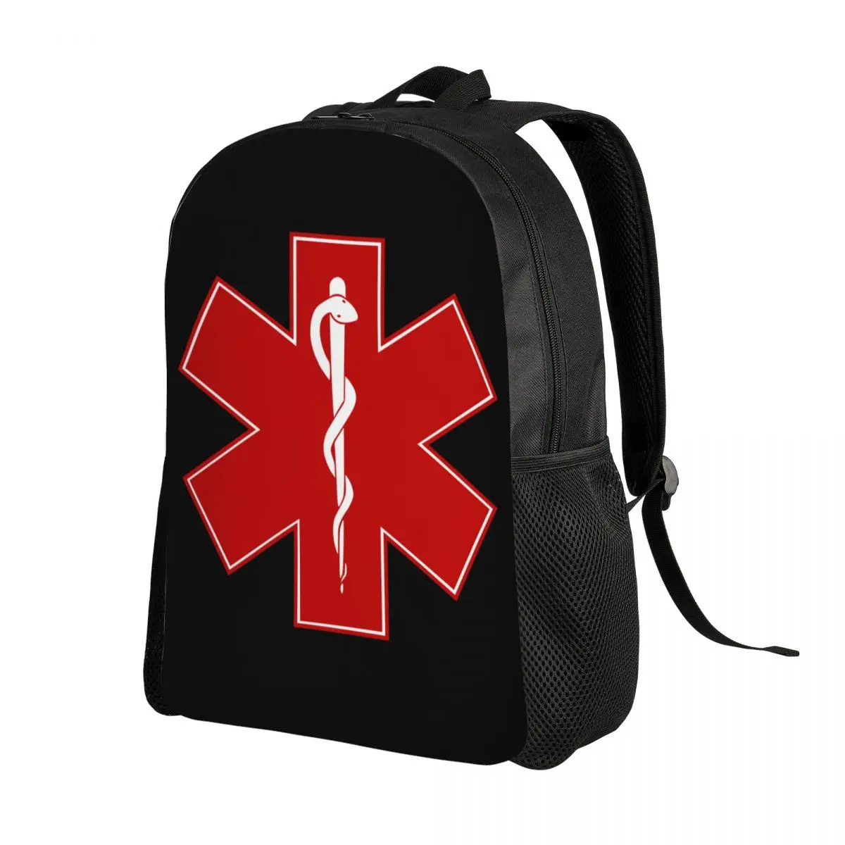 Emt Star Of Life Backpack for Men Women College School Students Bookbag Fits 15 Inch Laptop Emt Paramedic Medical Bags