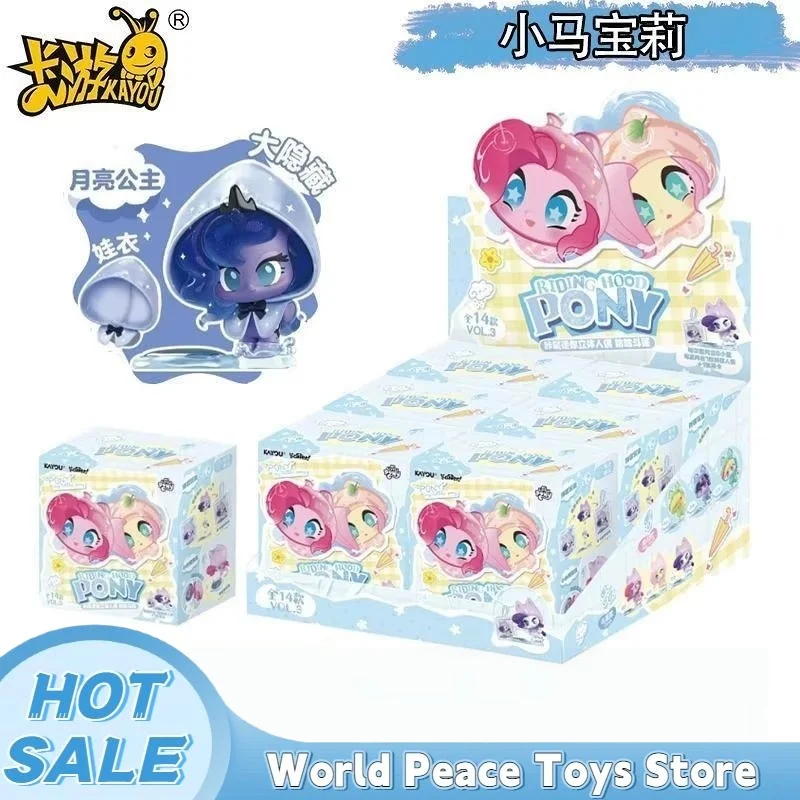 New Kayou My Little Pony Click Mini Figure Vol.3 Rainy Summer Raincoat Cloak Blind Box Hanging Card Anime Peripheral Gifts