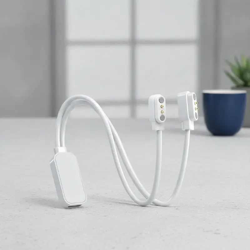 2 In 1 Magnetic Charging Cable Type C Port High Conductivity Copper Fast Charging For Smart Watches Wearable Devices Daily Home