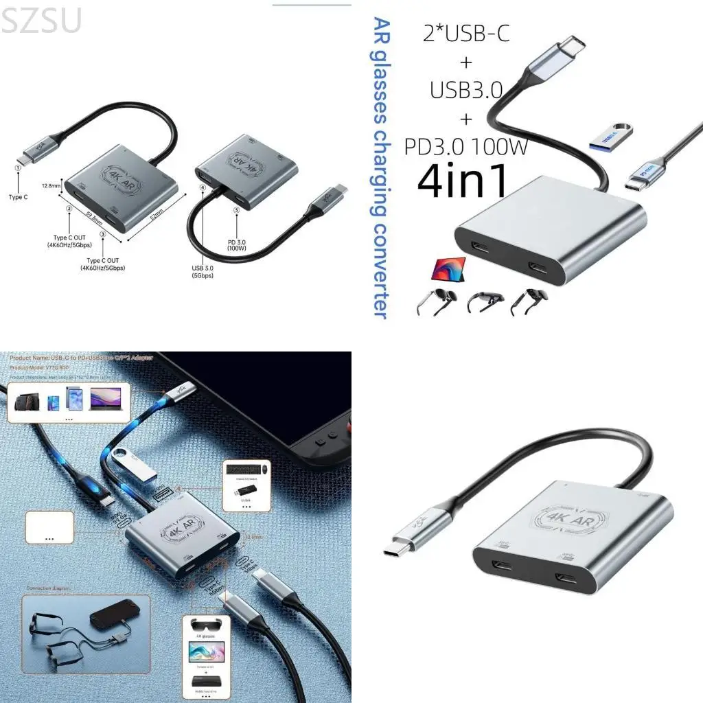 SZSU Portable Charging Adapter Fast Speed Data Transfer Double Device Connection