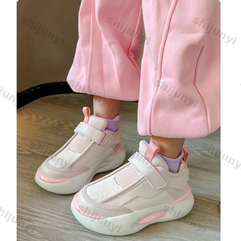 

Girls' Casual Shoes 2026 Four Seasons New Soft Sole Chunky Sneakers Fashion Non Slip Lightweight Children's Platform Sport Shoes