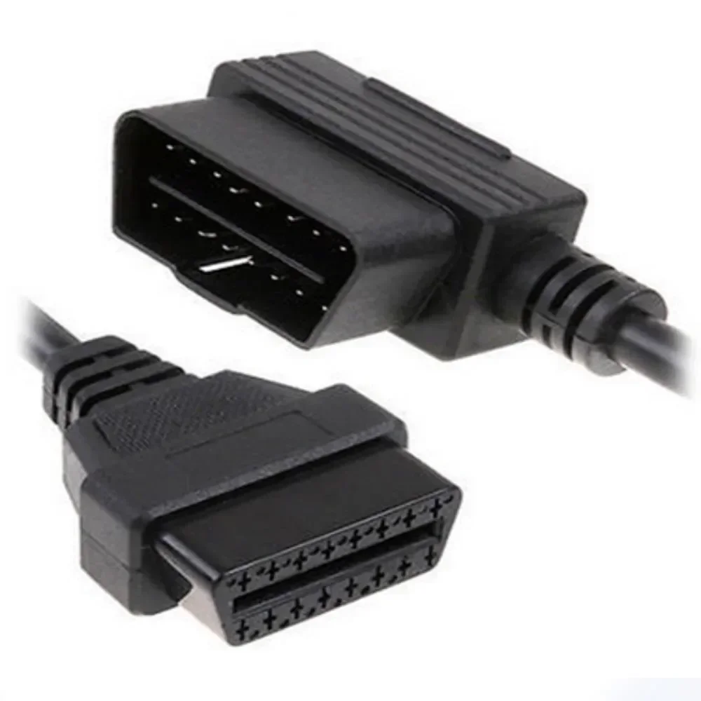 30 سنتيمتر L نوع واجهة obdii 16pin obd2 تمديد كابل ELM327 ODB2 16 دبوس ELM327 obd ii ملحقات كابلات موصل