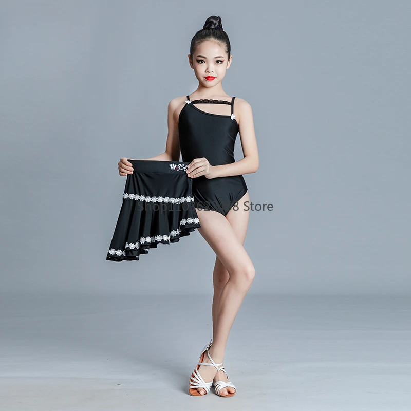 Tango Samba Costume Girls Ballroom Dance Competition Dresses Kids Rumba Latin Dance Dress Girls Dance Practice Clothes Children