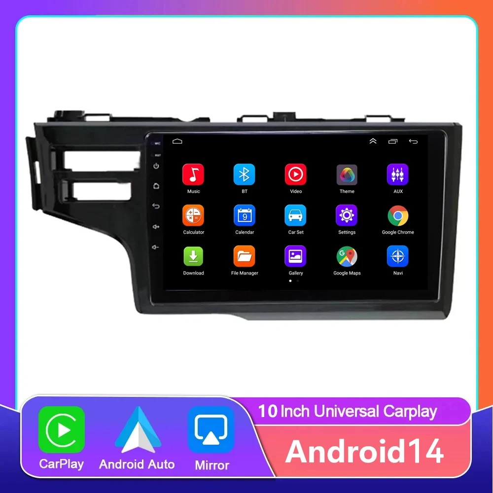 

Android 14 For Honda Jazz 3 2015 -2020 Fit 3 GP GK 2013 -2020 Car Radio Multimedia Video Player Navigation GPS WIFI+4G BT FM DSP