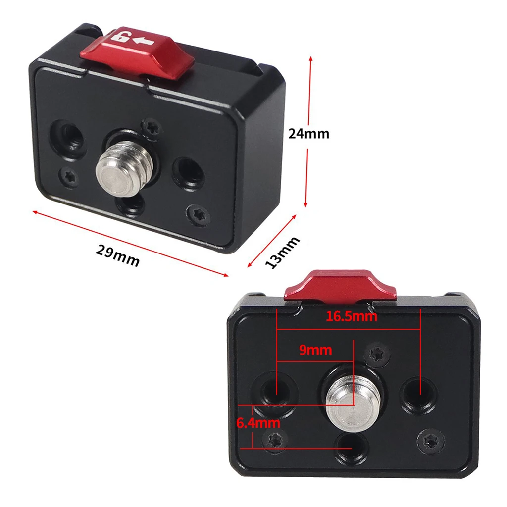 V-Mount-Platte, Schnellspanner, schneller Schalter, 1/4 Schraube für Gopro 13 Insta 360 X5 DJI OSMO 360 Kamerastativ-Adapter, Monitorständer – Detail 10