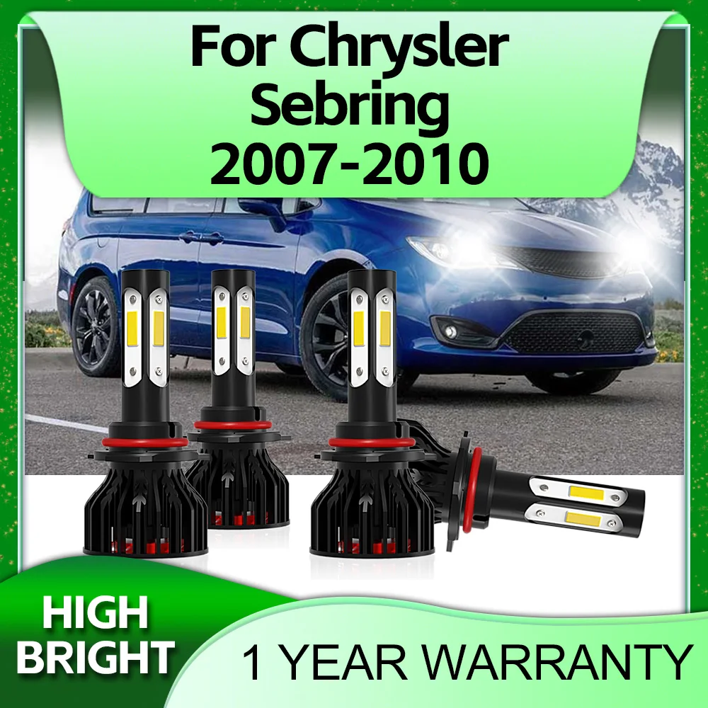 

2/4Pcs High Bright 4Side Chip 30000LM LED Car Light 6000K 9005 9006 Headlight For Chrysler Sebring 2007 2008 2009 2010