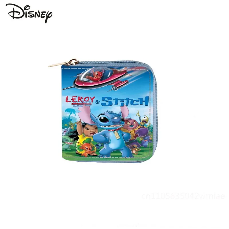 Stitch 2025 New Short Coin Purse Fashionable and High-quality PU Multifunctional Card Bag Cartoon Versatile Women's Mini Wallet
