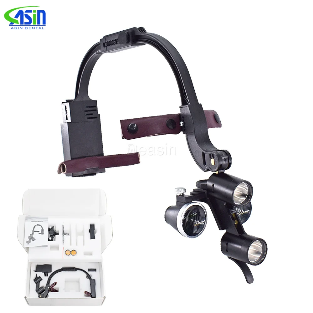 

DEASIN 2.5X 3.5X Dental LED Headlight Lamp For Magnification Binocular Loupes 5W Light Dentisit Surgical Headlight Lab Equipment