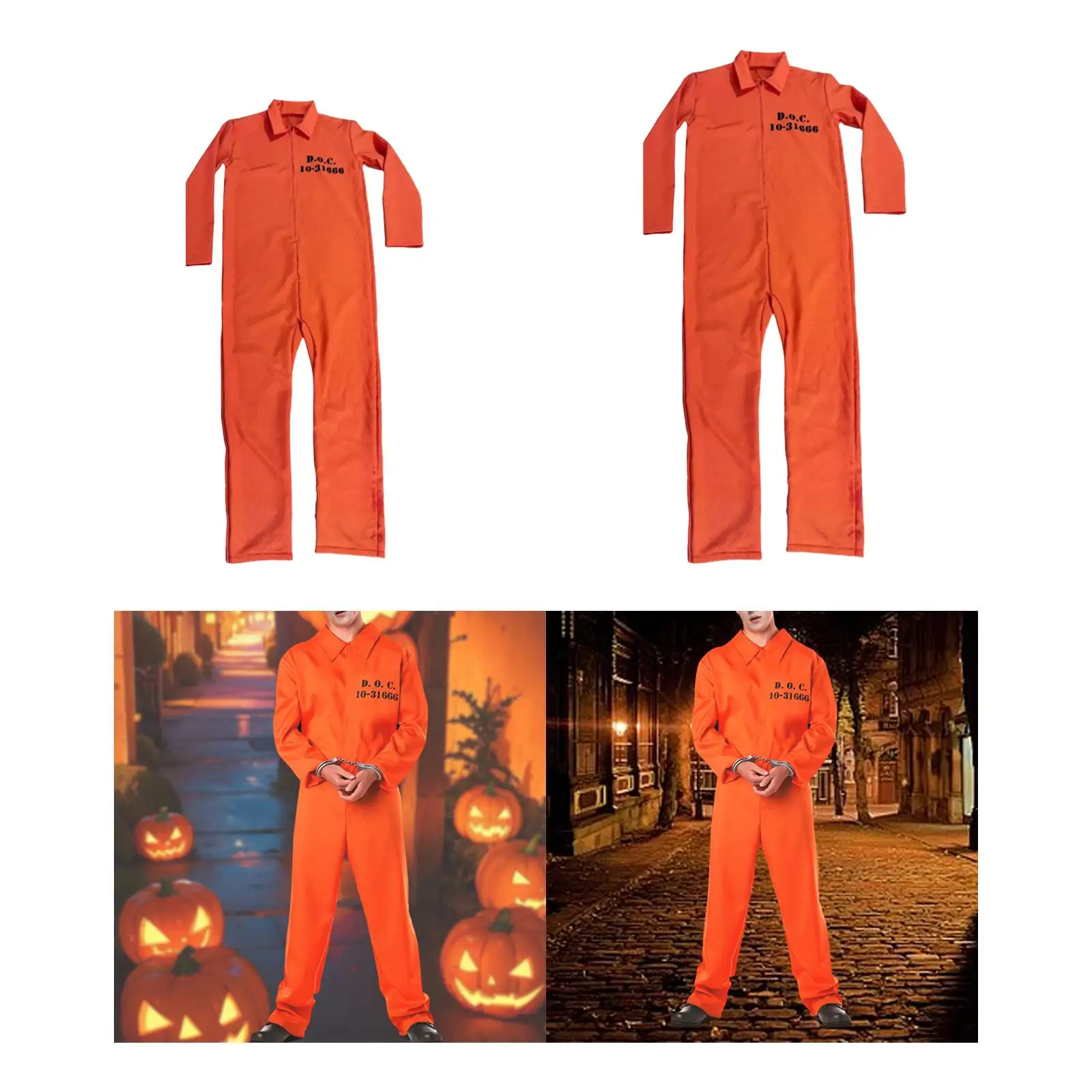 

Prisoner Costume, Men's Halloween Costume, Comfortable Full Body Suit,