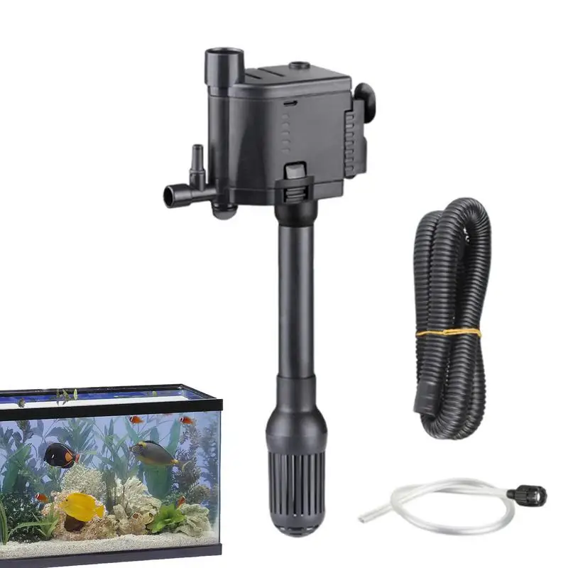 

3 In 1 Aquarium Filter Pump Flow Adjustable Oxygenation Water Pump Silent Fish Tank Filter Accessories for Filtration 6/15/20w