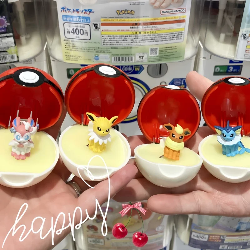

Bandai Pokemon Gashapon Ring Eevee Family Sylveon Vaporeon Jolteon Flareon Cute Decorative Ring For Daily Decoration