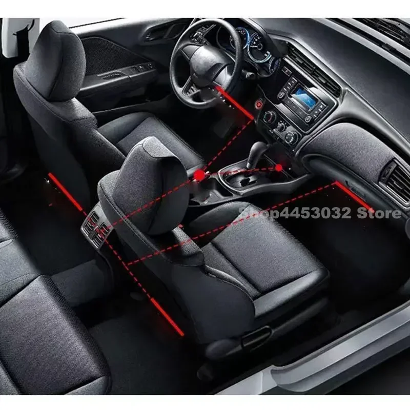 سيارة الموسيقى المحيطة ضوء RGB 4 في 1 LED ل ألفا روميو جوليا ستيلفيو جوليتا ميتو 147 اللاسلكية عن بعد APP USB الملحقات #6