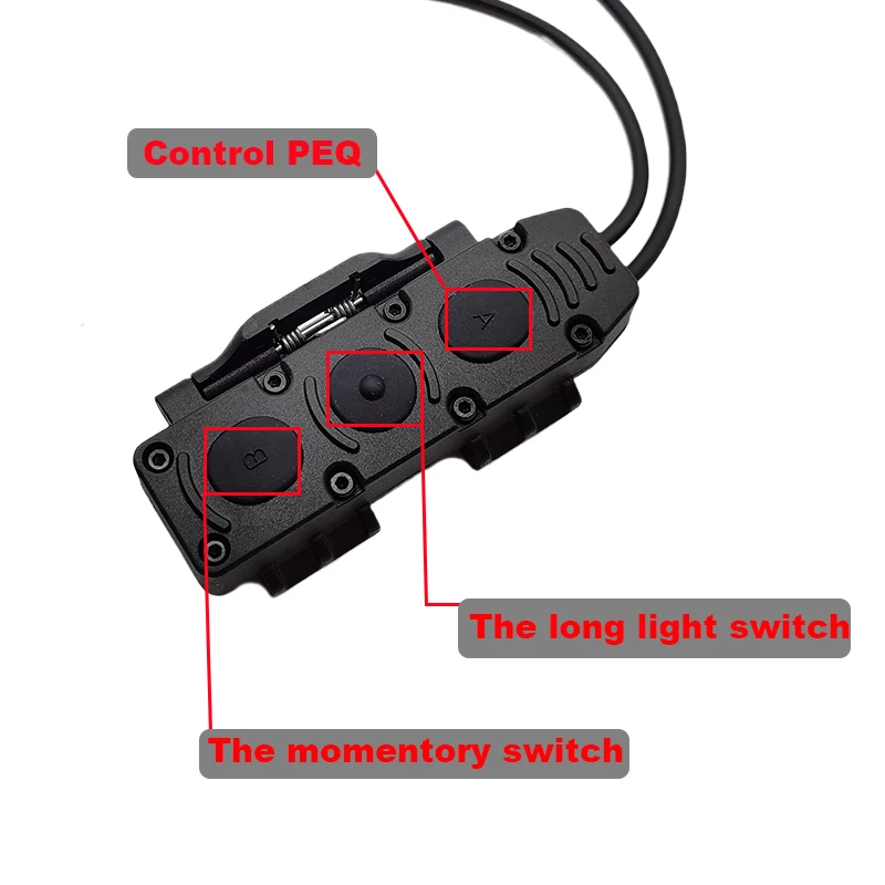 NEW Tactical Augmented Pressure Remote Dual Function Tail Switch For SF M300 M600 DBAL A2 PEQ-15 PEQ16 Flashlight Hunting