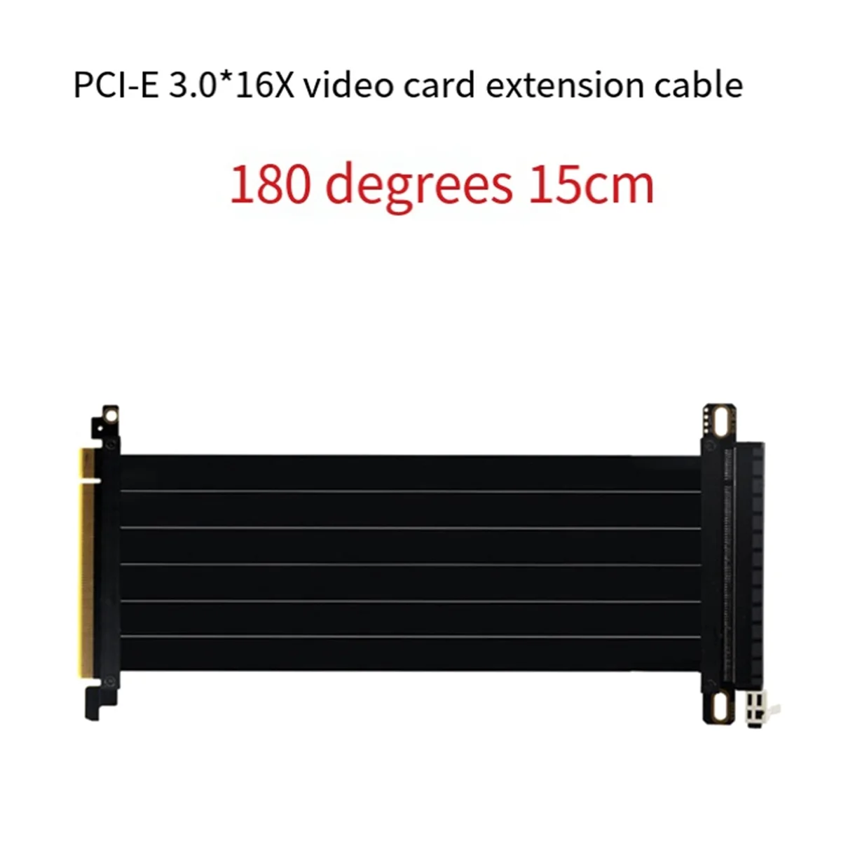 PCI-E 3.0 16X 180 Degree, PCI-E Graphics Card Extension Cable Network Card Adapter, Full Speed and Stability 15 cm