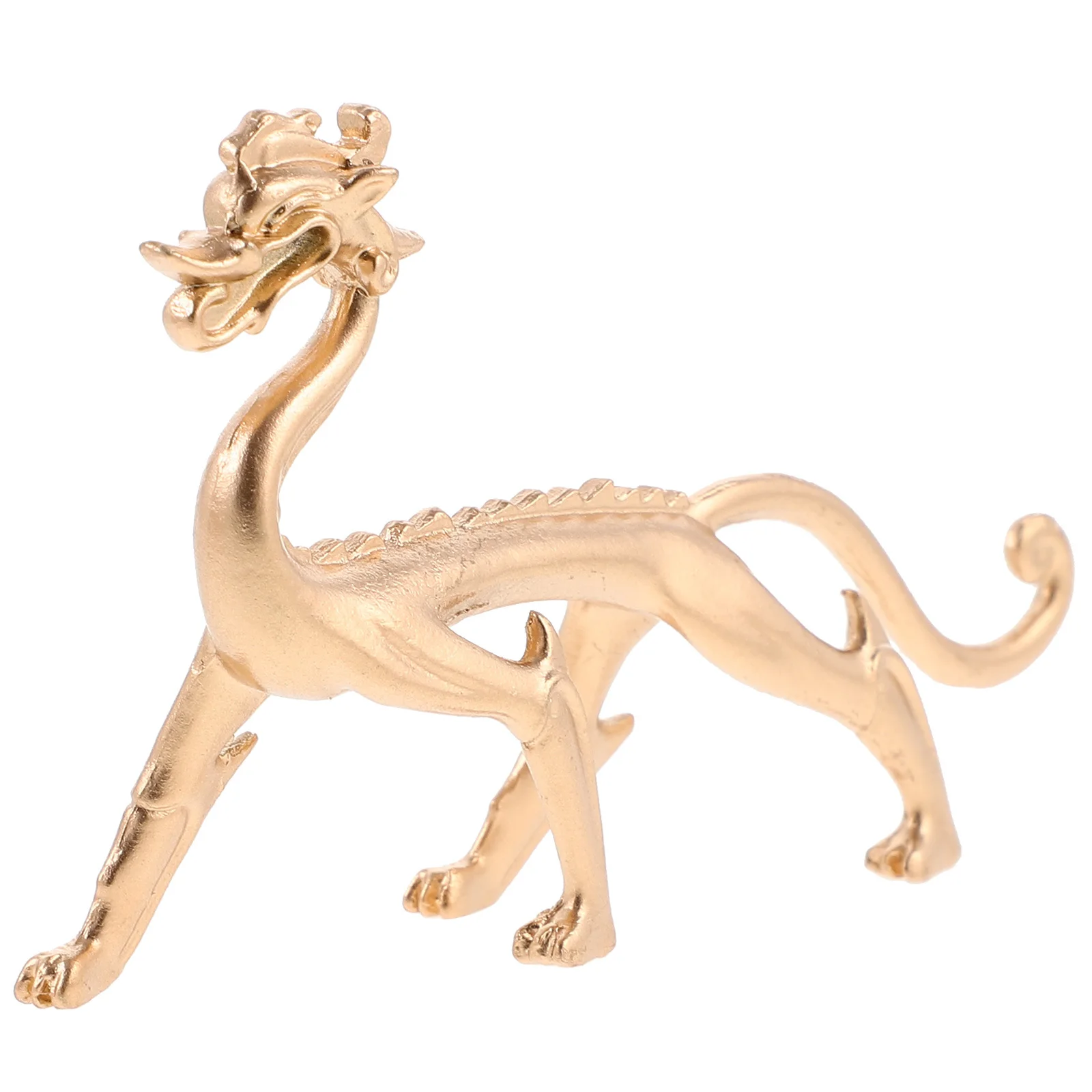 

Golden Walking Sculpture Alloy Chinese Decor Dragon Statues Figurines Statue For Home Office Desktop Indoor Decoration Craft
