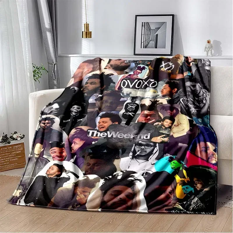 The Weeknd Plush Flannel Blanket Manta for The Singer The Weeknd Soft Throw Blanket for Sofa Cover Bedspread Office