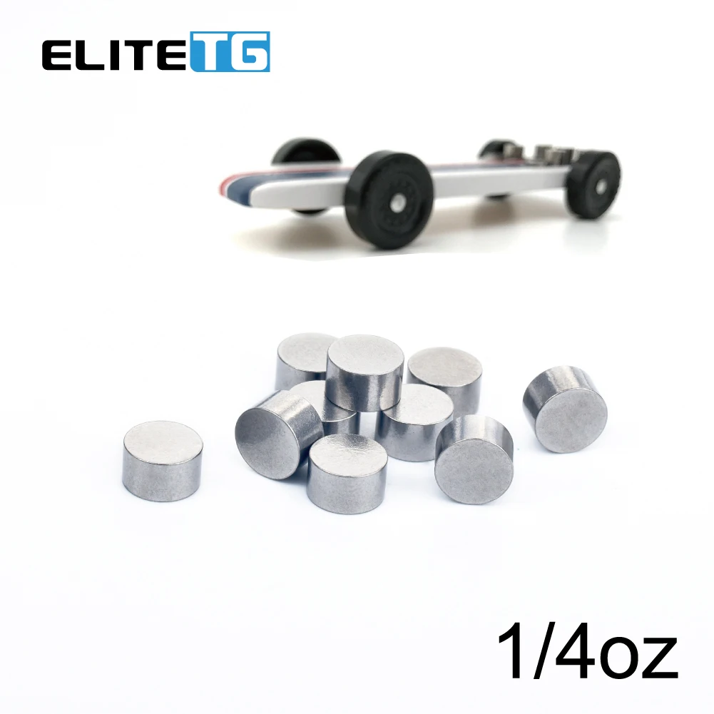 Elite TG 10PCS Blocco di Peso al Tungsteno Pinewood Derby Auto Peso al Tungsteno, 1/16oz-1/2oz Auto Giocattolo Pino Auto da Corsa di Potenza FAI DA