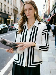 Camisas con estampado de moda para Mujer, Blusas para Mujer, camisas de manga larga para primavera y otoño, Blusas para Mujer