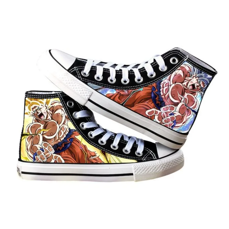 Dragon Ball high-top shoes, cute and fashionable cartoon canvas shoes for male and female students, birthday gift for friends
