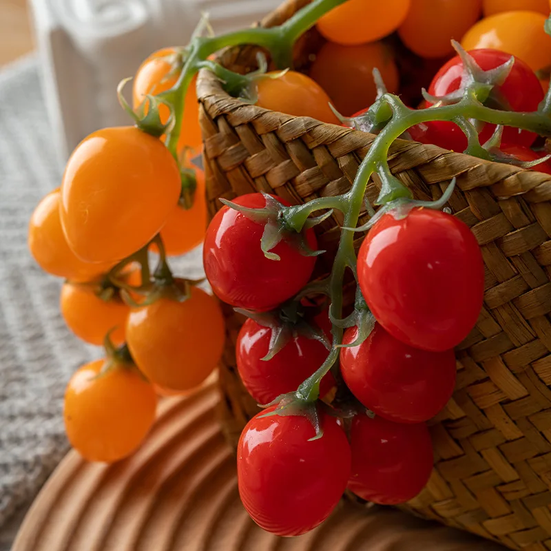 Lebensechte Kirschtomaten, künstliche Früchte für Zuhause, Hochzeitsdekoration, künstliche Früchte, Picknick, Lebensmittel, Fotografie-Requisiten, Küchenszene-Layout – Detail 2