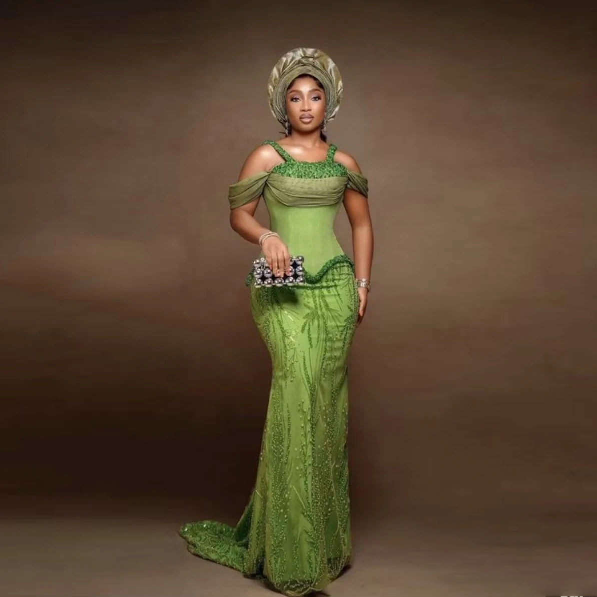 chic-green-sequined-cold-shoulder-mermaid-evening-gown-women-formal-occasion-dresses-oversize-long-prom-party-dress