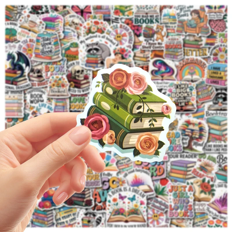100PCS Book Sticker for Kindle, Inspirational Bookish Reading Sticker Pack Bookish Reading Literary Quote Lover for Water Bottle