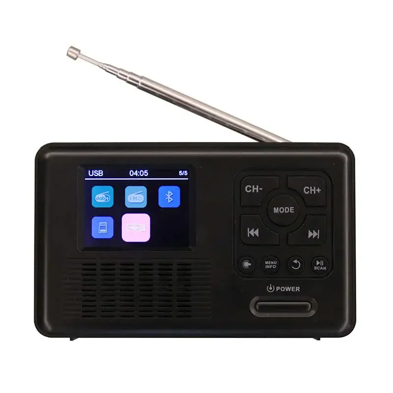 

Portable Mini Fm Digital Dab Solar Radio With Hand Crank Solar Phone Charge Jack Usb Tf Player Clock Alarm