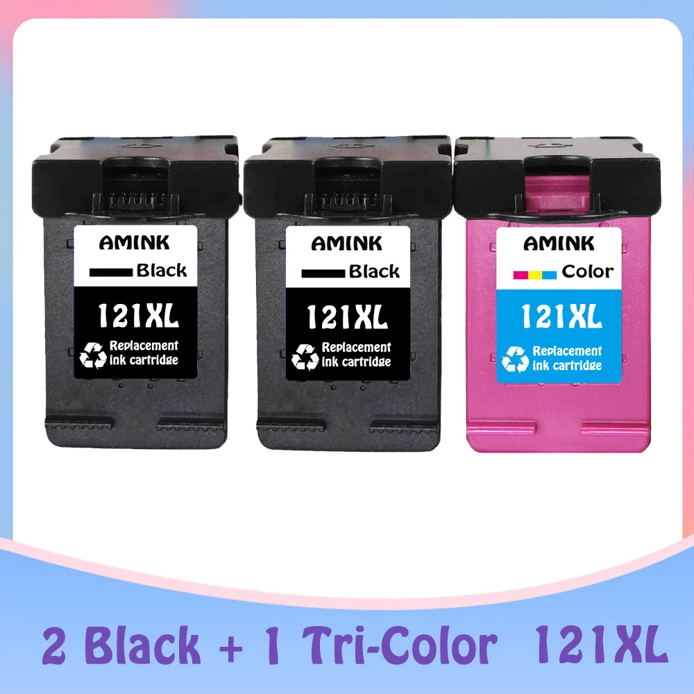 Re-Manufactured 121XL Cartridge Replacement for HP121 HP 121 XL Ink Cartridge for Deskjet D2563 F4283 F2423 F2483 F2493