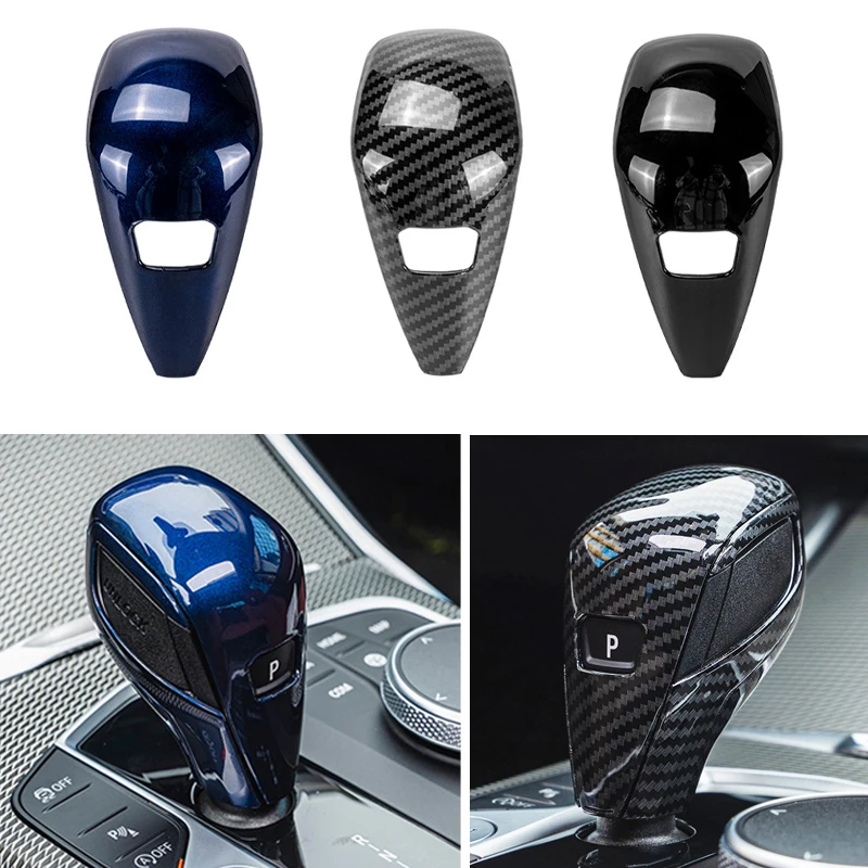 Carbon Fiber Car Gear Shift Knob ABS Trim Handle Cover For  BMW 2 3 4 Series G20 G21 X3 G01 X4 G02 G29 G22 G26 F40 F44 G42 20-22