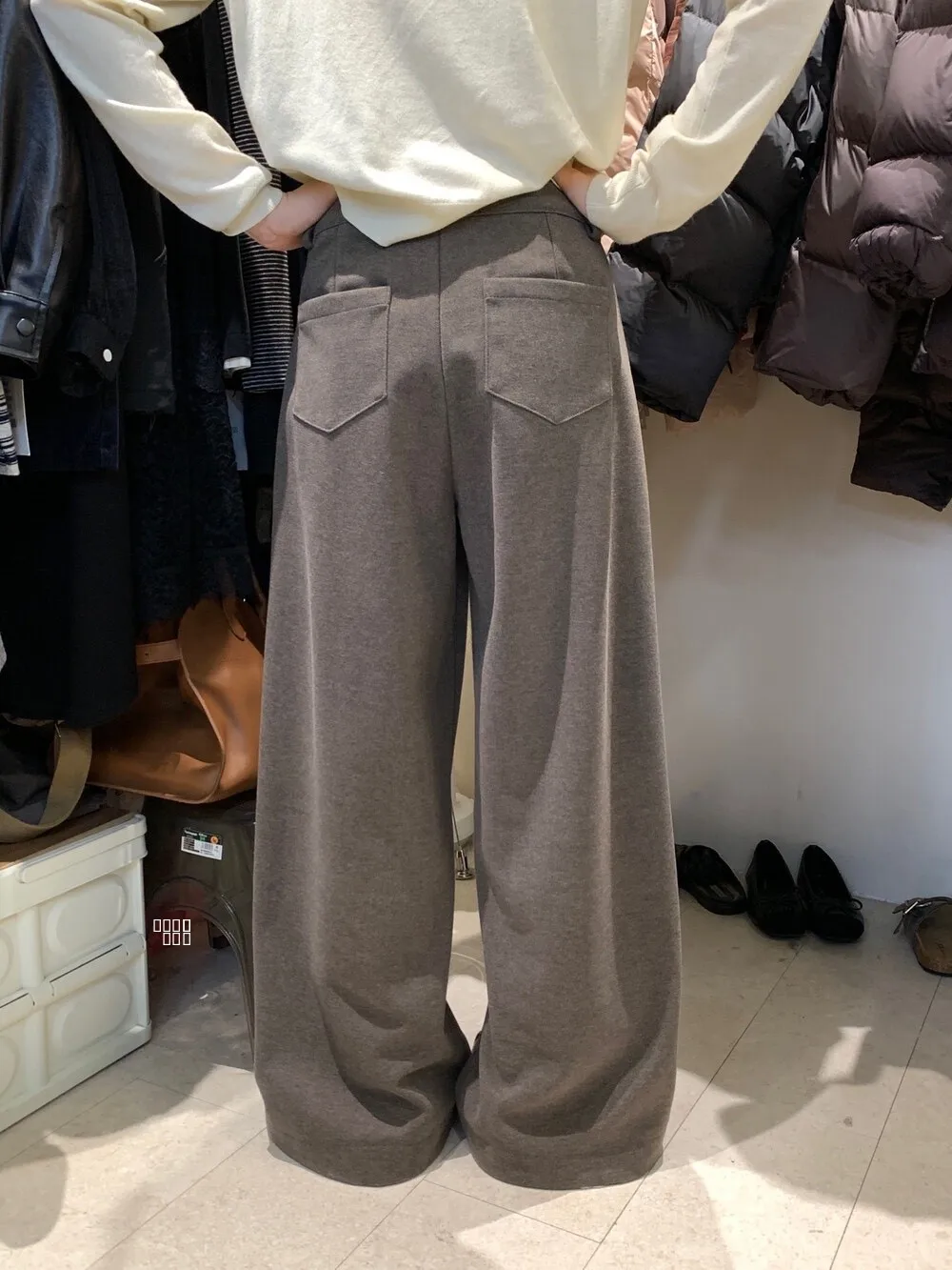 Pantaloni a Vita Alta e Gamba Larga per Donna, Casual da Ufficio, Nuova Moda Autunnale, Stile Coreano Semplice e Versatile
