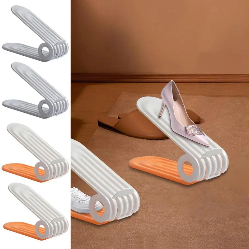 Shoe Holder For A Pair Of Shoes 4 Levels Adjustable Space Savers 50 Adjustable Shoe Slots Slim Thickened Shoe Space Saver For