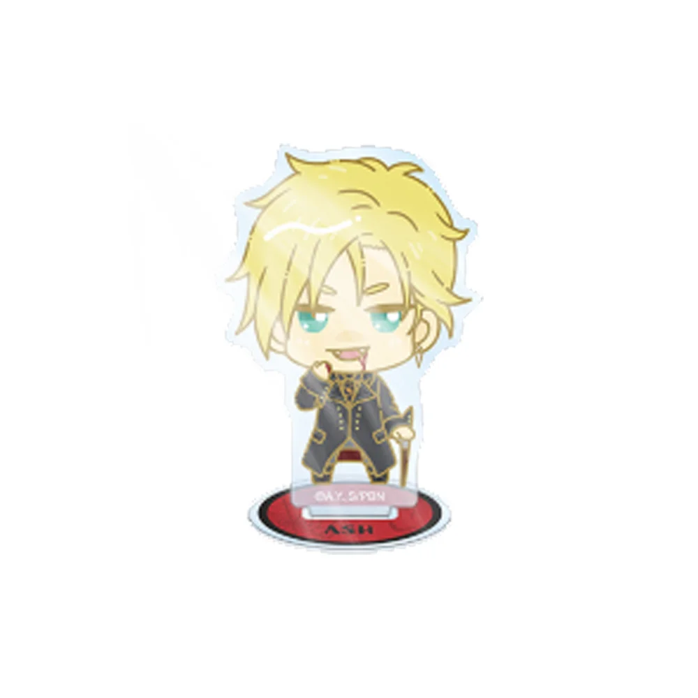 Anime BANANA FISH Ash Lynx Eiji Okumura Q Version Acrylic Keychain Stand Figurine Desk Decor Gift view 2