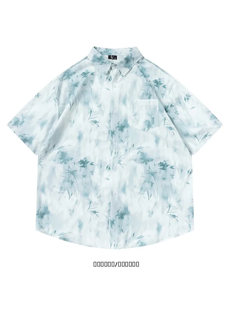 

Loose ort Sve irt Fre Sle Men's Women's Lazy Faion Summer Casual Cotton Print Top Youth Trend Deformation Resistant